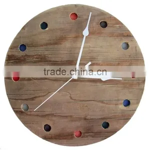 Wooden Vintage Painting Wall Clock thumbnail-2
