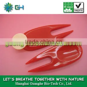 PLA Plastic Golf Divot Repair Tool-100% Biodegradable Starch Resin thumbnail-1