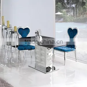 TH296 Modern Hotel Furniture Kitchen Table Black Dining Table and Chairs thumbnail-2