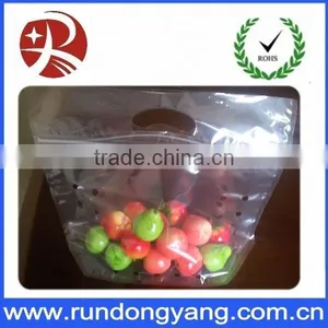 Transparent CPP Slider Zip Lock Fruit Bag With Handle and Air Holes thumbnail-1