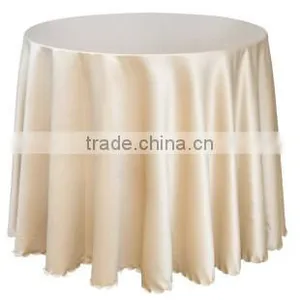 Hotsale Off-white Tapestry Satin Table Cover for Hotel Restaurant Weddings thumbnail-1