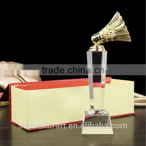 Clear Crystal Sport Trophy Badminton Trophy thumbnail-6