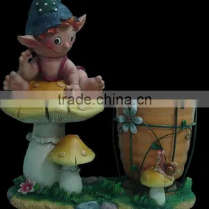 2013 New Arrival Elf on Mushroom Flower Pot thumbnail-1
