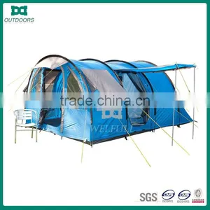 Blue Waterproof Camping Tent Family thumbnail-1