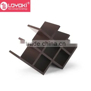 New Design W Shape 8 Bottle Tabletop Wine Display MDF WOODen Wine Rack Wholesale thumbnail-3