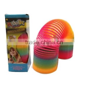 Hot Sale Plastic Colorful Rainbow Spring Toys Educational Classic Toys for Kids/promotional Toys Raibow Circle thumbnail-1