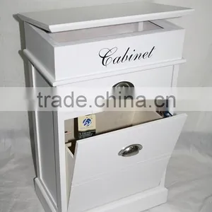 Shabby Chic Wooden Shoe Cabinet Storage Unit thumbnail-1