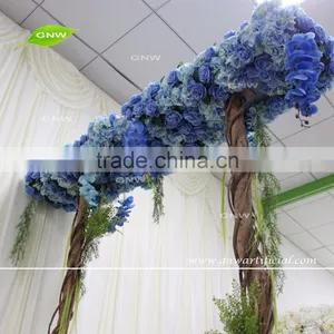 GNW FLW161018 Wedding Flower Arch Blue Floral Ceremony Backdrop for Wedding thumbnail-3