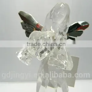 New Fashion Fancy Type Clear Lighted Led Light Christmas Acrylic Angel Holding Heart thumbnail-3