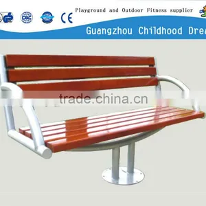 (HD-20005 ) Wood Long Patio Bench With Handrail thumbnail-1