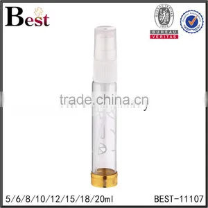 Cosmetic 5ml 10ml 20ml Screen Printing Golden Bottom Perfume Bottle Empty Clear Glass Bottle of Fragrance Perfume thumbnail-2