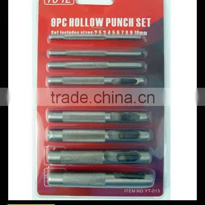Yute 9PCS 45# Steel Polishing Hollow Punch Set /metal Hole Punch Set thumbnail-1