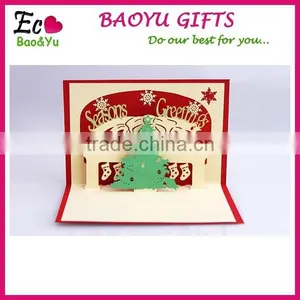 3D Christmas Tree Greeting Cards Handmade Decoration Greeting Card Wholesale thumbnail-1