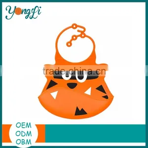 BPA Free Silicone Baby Bibs Plain White thumbnail-1