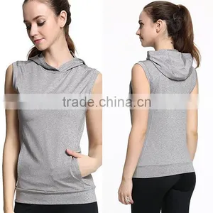New Style Fashion Items High Quality Active Casual Workout Sleeveless Hoodie Sweatshirt For Womens Wholesale Clothing thumbnail-1