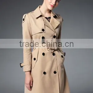 High Quality Spring Stylish Windbreaker Long Coat for Women thumbnail-1