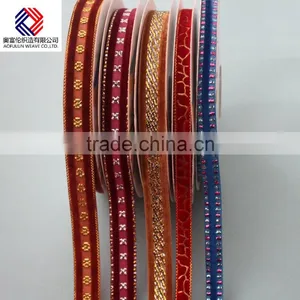 High Quality Single Face Elastic Rainbow Metallic Velvet Ribbon thumbnail-1