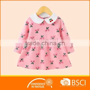 New Style Cartoon Printed Pink Baby Girl Dress thumbnail-1