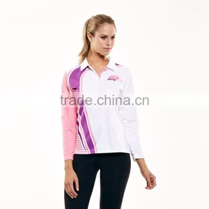 New Ladies Stylish Slim Fit Fashion T-shirts Women Polo Shirt Long Sleeve Top Tee thumbnail-2
