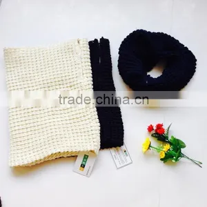 Various Girls Fashion Plain Color Knitted Round Neck Warmer Scarf thumbnail-6