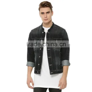 Factory Price Men Casual Denim Custom Jacket no Minimum thumbnail-1