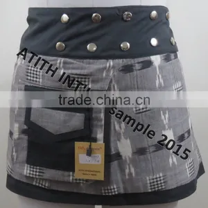 Printed Wrap Skirt thumbnail-3