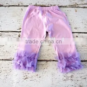 Newest Design Children's Clothing Pant Kids Plain Red Legging Girls Ruffle Lace Trouser thumbnail-5