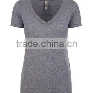 Next Level Apparel Ladies' Tri-Blend Deep V Tee - Made of Pre-shrunk 50% Polyester, 25% Cotton, 25% Rayon. Comes With Your Logo thumbnail-5
