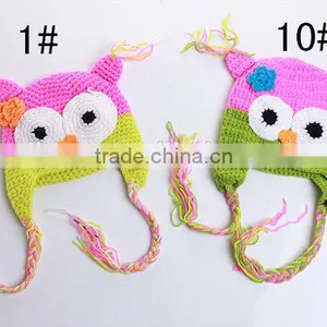 New Design Monster Animal Wool Handmade Photo Props Winter Crochet Baby Hat thumbnail-3