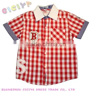 Wholesale New Summer Styled Boy Shirt Check Design Fashion Shirt for Little Boys thumbnail-1