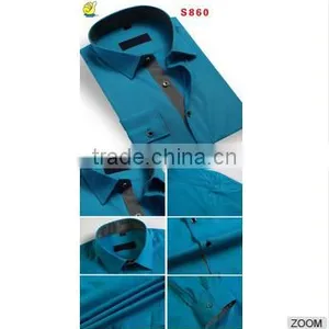Men's Fashion Casucal Short Sleeve Cotton Denim Shirt 2015 Spring Summer thumbnail-5