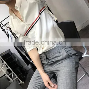 5 Minutes of Sleeve Shirt Contracted Short-sleeved Shirt in Summe thumbnail-1
