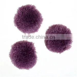 Cashmere Pom Pom Balls DIY Craft Decoration Mauve Round 30mm Dia. thumbnail-3