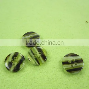 Free Sample Stripe Button Plastic Polyester Resin Sewing Buttons for Shirt thumbnail-2