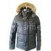 Vintage Men Fur Hooded Down Coat Windbreaker Waterproof Down Jacket thumbnail-1