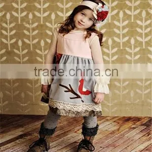 Cute Baby Stripe Ruffle Boutique Plain Kids Outfit thumbnail-5