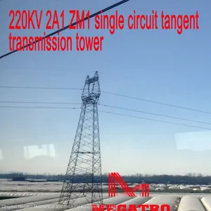 MEGATRO 220KV 2A1 ZM1 Single Circuit Tangent Transmission Tower thumbnail-1