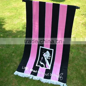 Wholesale Reactive Printing Beach Towel With Tassel thumbnail-2