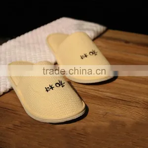 Star Hotel Embroidery Logo White Waffle Close Toe Eva Slipper thumbnail-4