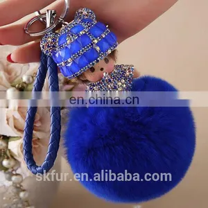 Factory Wholesale Multicolor Rex Rabbit Fur Monchichi With Cheap Price thumbnail-4