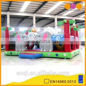 AOQI Large Zoo Inflatable Fun City Kids Outdoor Inflatable Playground Fun City With Free EN14960 Certificate thumbnail-2