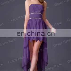 2015 Grace Karin 2 Colors Short Front and Long Back Off Shoulder Cocktail Dresses CL4094-1# thumbnail-4