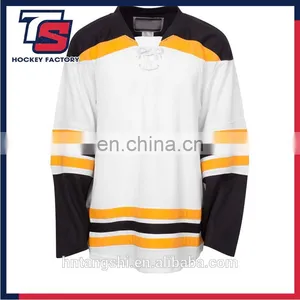 Wholesale Customized Yellow Boston Jersey Embroidered Hockey Jersey thumbnail-1