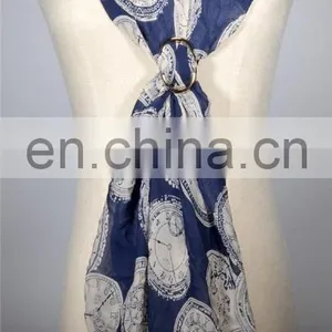 Simple Design Multifunction Alloy Metal Scarf Buckle Women Silk Scarf Decorations Brooches Pins Wholesale thumbnail-5