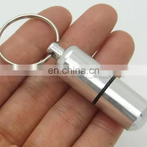 Useful Mini Pill Box Bottle Holder Container Keychain Keyring Medicine Case thumbnail-5