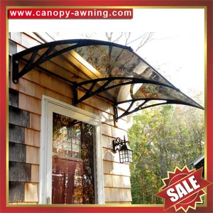 Villa House Door Window Diy pc Polycarbonate Awning Canopy Shelter Canopies Awnings Cover Shield With Engineering Plastic Bracket thumbnail-2