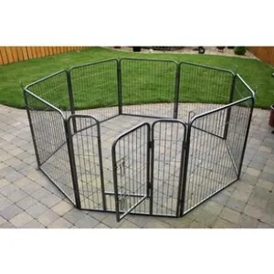 Heavy Duty Strong 8 Piece 80cmx80cm Indoor Outdoor Dog Pen Cage thumbnail-1