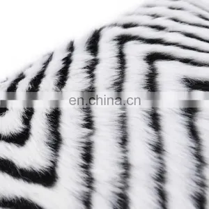 Home Decorative Cushion Faux Fur Micro Plush Throw Pillow Cutting Cover Geometric Figure thumbnail-6