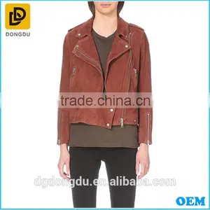 Biker Jackets Suede Motorcycle Jackets for Women Wholesale thumbnail-1