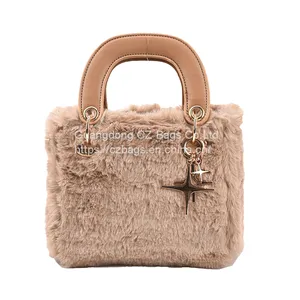 Winter Plush Bag Women's Bag 2021 New Fashion Messenger Bag Foreign Style Fashion Handbag Diana Bag thumbnail-1
